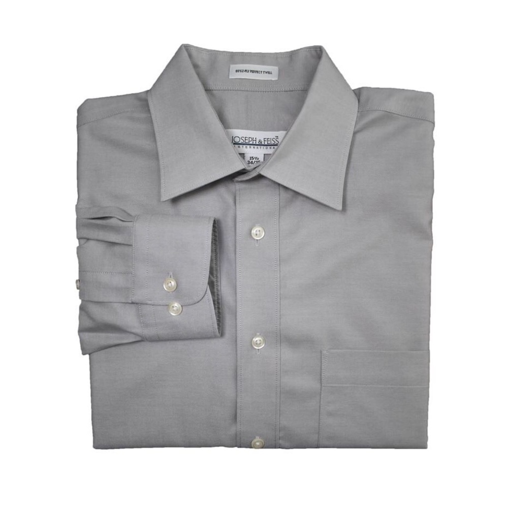 Joseph & Feiss Grey Long Sleeve Dress Shirt